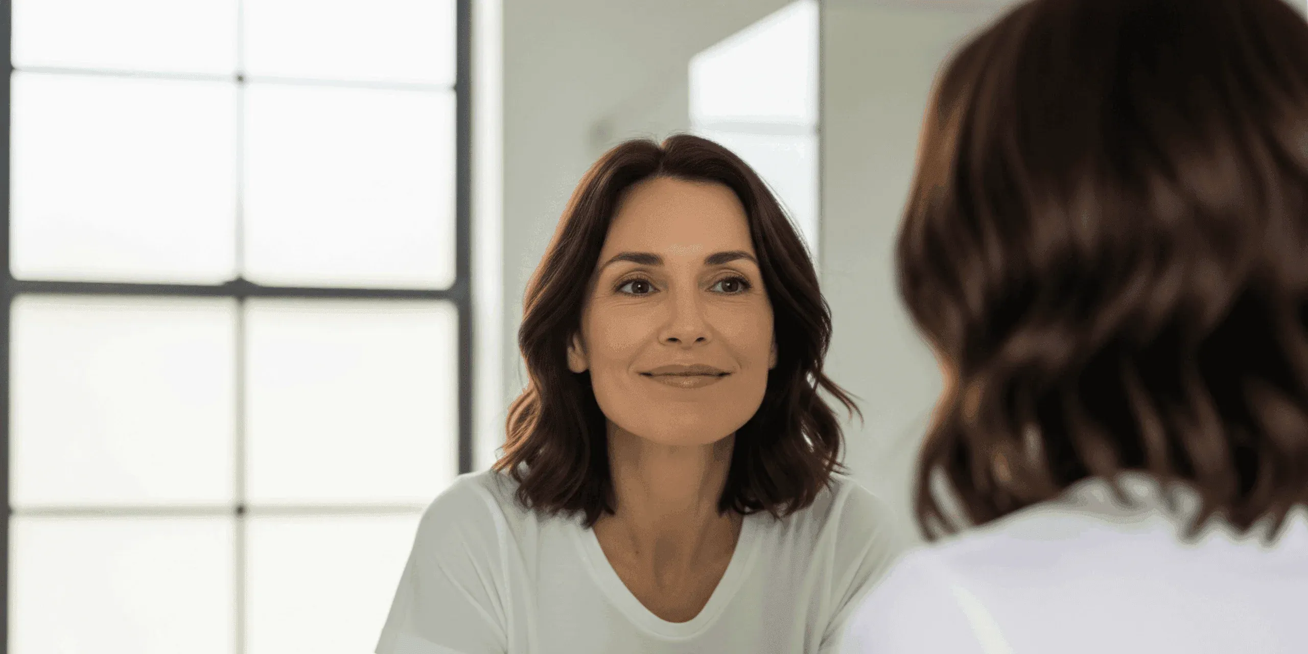 Woman considering Sculptra treatment in Pittsburgh
